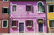 Purple house in Burano island near Venice, Italy