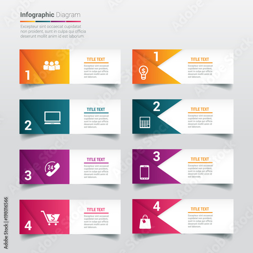 Colorful Label Infographic Template Design - Buy this ...