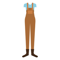 Canvas Print - gardener female clothes icon