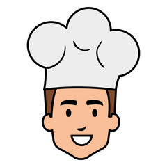 Poster - restaurant chef head avatar character