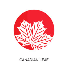 Poster - canadian leaf logo isolated on white background for your web, mobile and app design