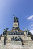 Fototapeta Paryż - Niederwald monument represents the union of all Germans - located in the Niederwald landscape park, near Rudesheim am Rhein in Hesse, Germany