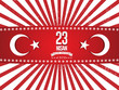 Vector illustration of the cocuk baryrami 23 nisan , translation: Turkish April 23 National Sovereignty and Children's Day, graphic design to the Turkish holiday