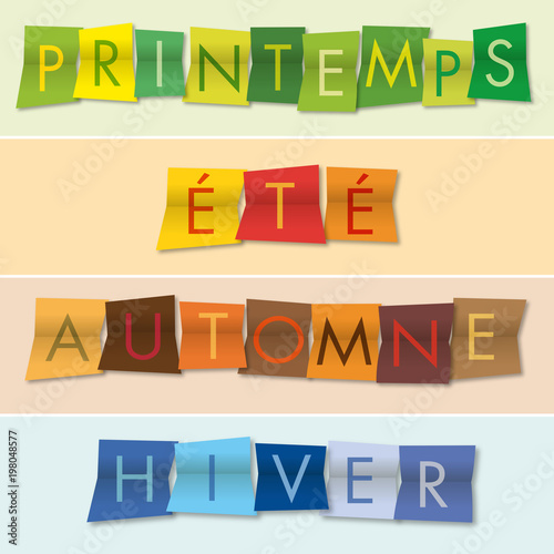 Saison Ete Automne Printemps Hiver Saisons Couleurs Mot Quatre Banniere Stock Vector Adobe Stock Saison Ete Automne Printemps Hiver Saisons Couleurs Mot Quatre Banniere Stock Vector Adobe Stock