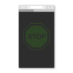 Canvas Print - Mobil Browser - Stoppschild