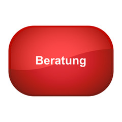 Canvas Print - Glossy Button rot - Beratung