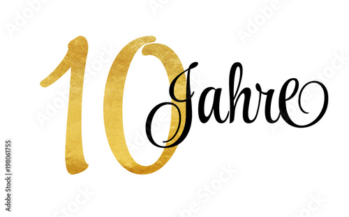 10 Jahre Schriftzug kaufen Sie diese Illustration und finden Sie