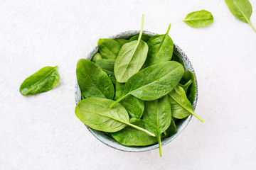 Wall Mural - Fresh spinach leaves