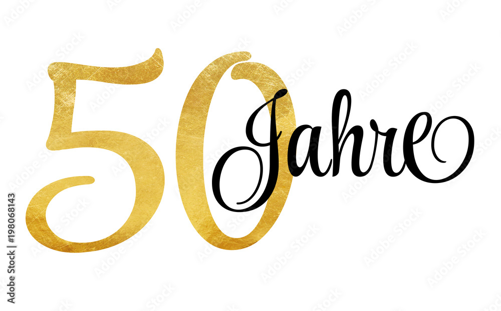 50 Jahre Schriftzug In Gold Stock GamesAgeddon