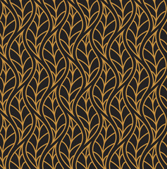 Vector Leaf Seamless Pattern. Abstract leaves texture.