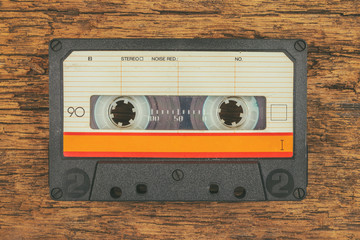 Wall Mural - retro styled image of an old audio compact cassette