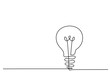 © Valenty - Continuous line drawing. Electic light bulb. Eco idea metaphor. Vector illustration