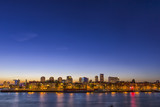 Fototapeta  - Travel Concepts and Ideas. Beautiful and Astonishing View of Rotterdam Skyline at Blue Hour Time.