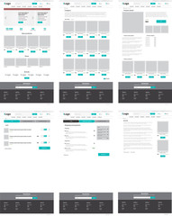 set of ecommerce website templates. homepage, category, product detail, shopping cart, article - mod