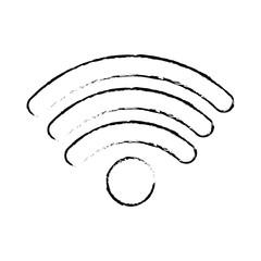 Poster - wifi internet connection digital signal vector illustration sketch design