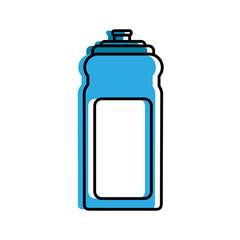 Sticker - sport bottle water hydration healthy lifestyle vector illustration