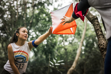 Poster - Outdoor orienteering check point activity