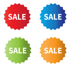 Aufkleber - sale icons on white background. set sale tags sign. flst style. sale symbol.