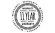 © uguhimeaiko - 11 years warranty icon vintage rubber stamp guarantee