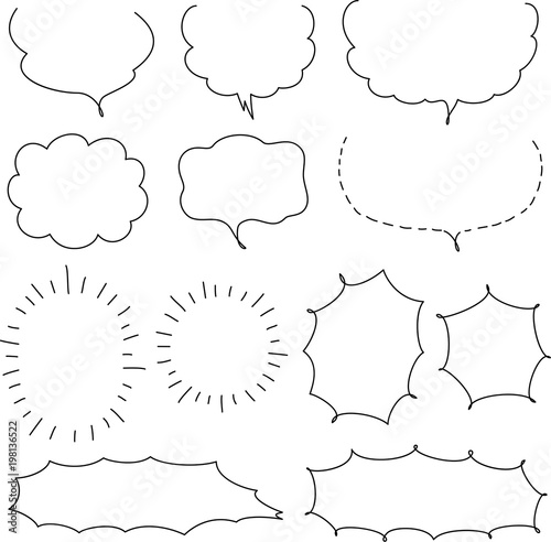 手書きの吹き出しのイラストセット Buy This Stock Vector And Explore Similar Vectors At Adobe Stock Adobe Stock