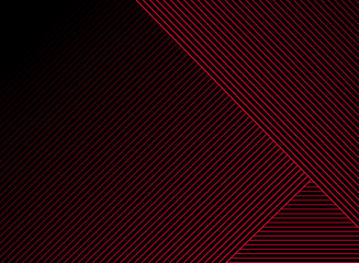 Wall Mural - Abstract striped red lines pattern overlay on black background and texture. Geometric creative and Inspiration design.
