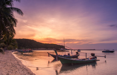 Wall Mural - Evening sea at Southern Thailand