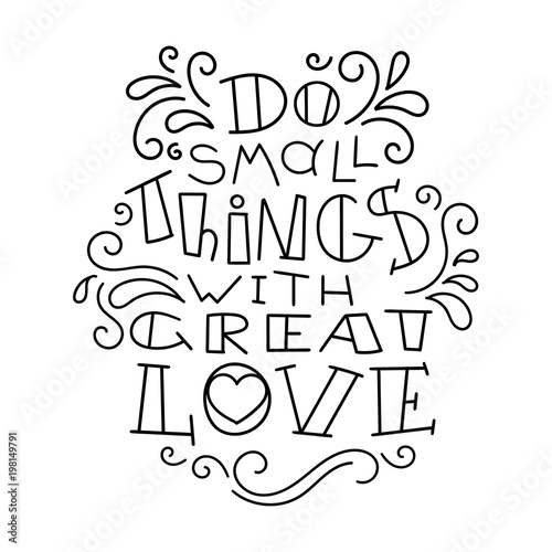 Fotografía Hand drawn modern image with hand-lettering and decoration elements