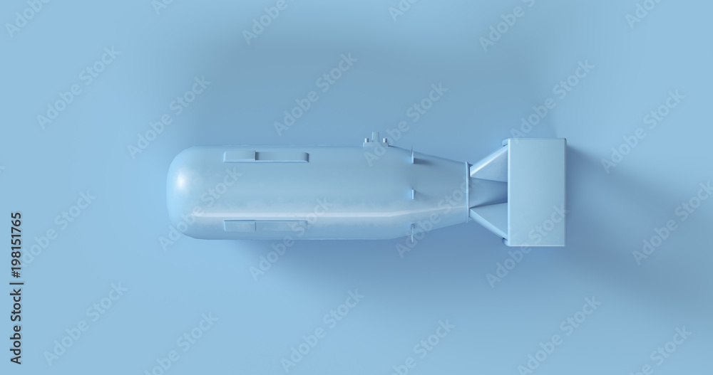 Blue Atomic Bomb 3d illustration Stock Illustration | Adobe Stock