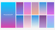 set of blue gradient color combination