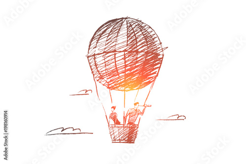 Fotomural Vector hand drawn searching concept sketch