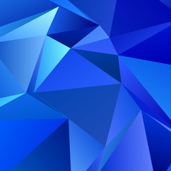 Poster - Blue gemoetric abstract polygonal background template design