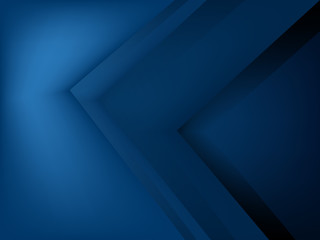 Poster - Blue triangle vector background arrow angle paper layer overlap on space for text