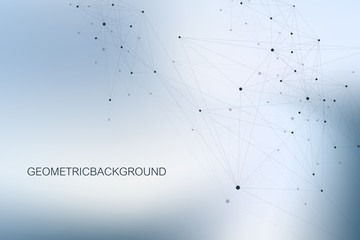 Poster - Big data visualization. Graphic abstract background communication. Perspective backdrop visualization. Analytical network visualization. Vector illustration.