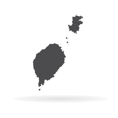 Vector map Sao Tome and Principe. Isolated vector Illustration. Black on White background. EPS 10 Illustration.