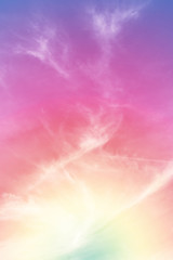 Wall Mural - sun and cloud background with a pastel colored