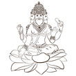 Illustration of Hindu God Brahma