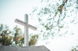 © No-Te - Cross on tomb in Chinese Christian cemetery