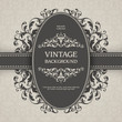 © misterry - Vintage ornamental template with pattern and decorative frame.
