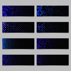 Poster - Abstract rounded square mosaic pattern banner template background set