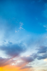 beautiful clouds in the sky at sunset