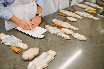 master class painting gingerbread cookies easter rabbit