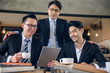 © Blanscape - happy businessman team relax at coffee shop