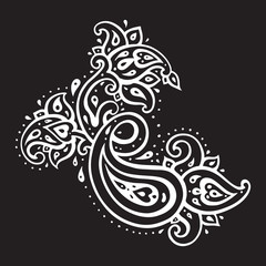 Poster - Paisley background. Hand Drawn ornament. Vector illustration