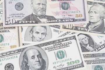 Wall Mural - American banknotes