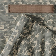 Closeup of Camouflage Uniform and Blank Name Patch