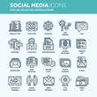 © 32 pixels - Communication. Social media. Online chatting. Phone call, app messenger. Mobile,smartphone. Computing.Email. Thin line web icon set. Outline icons collection. Vector illustration.