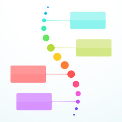 Poster - abstract colorful flat circles vertical timeline