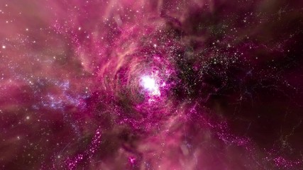 Wall Mural - Space 2373: Traveling through a wormhole in space (Loop).