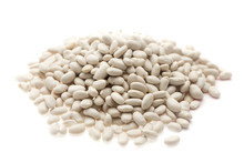 Simple White Beans On A White Background
