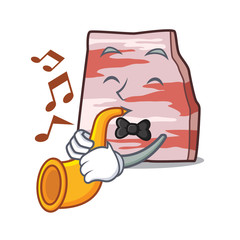 Sticker - With trumpet pork lard mascot cartoon